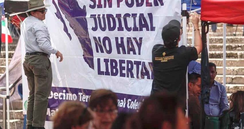 Jueces en paro exigen reunión con diputados para abordar reforma judicial