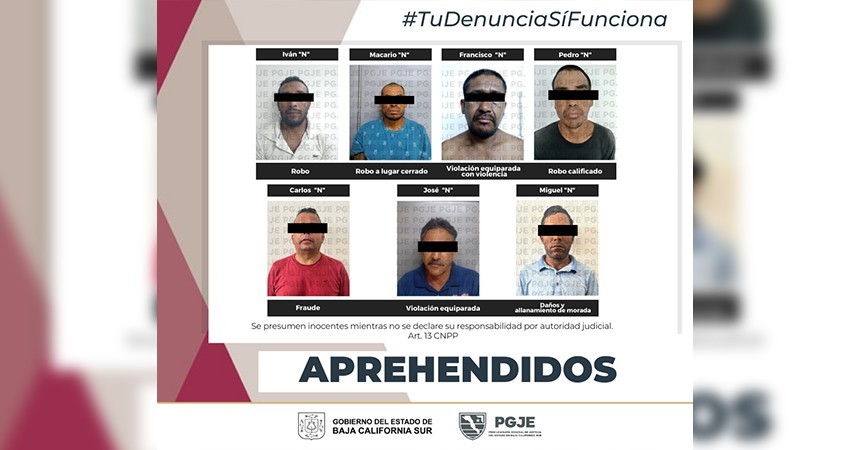 Cumplimenta PGJE 8 órdenes de aprehensión por diversos delitos