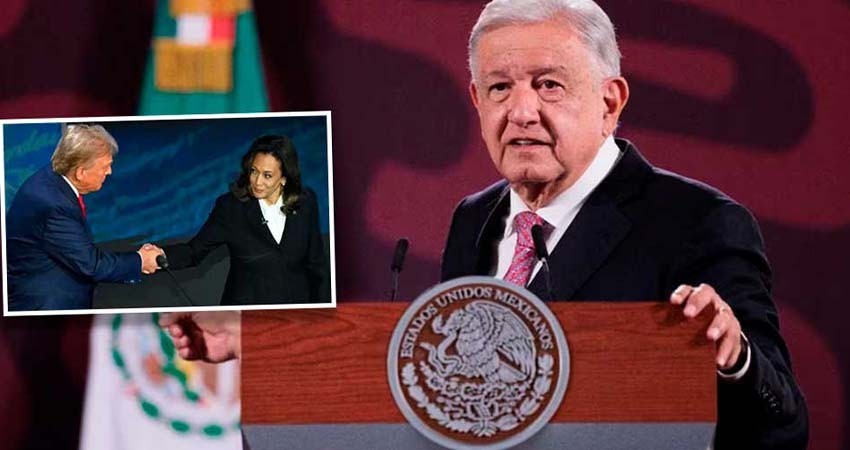 AMLO aplaude que Trump y Harris 'trataron con respeto' a México en debate