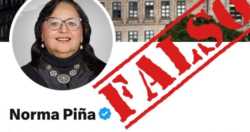 Este perfil falso suplanta identidad de Norma Piña para difundir desinformación