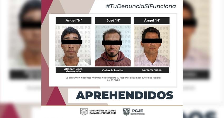 Cumplimentan cuatro órdenes de aprehensión por diversos delitos
