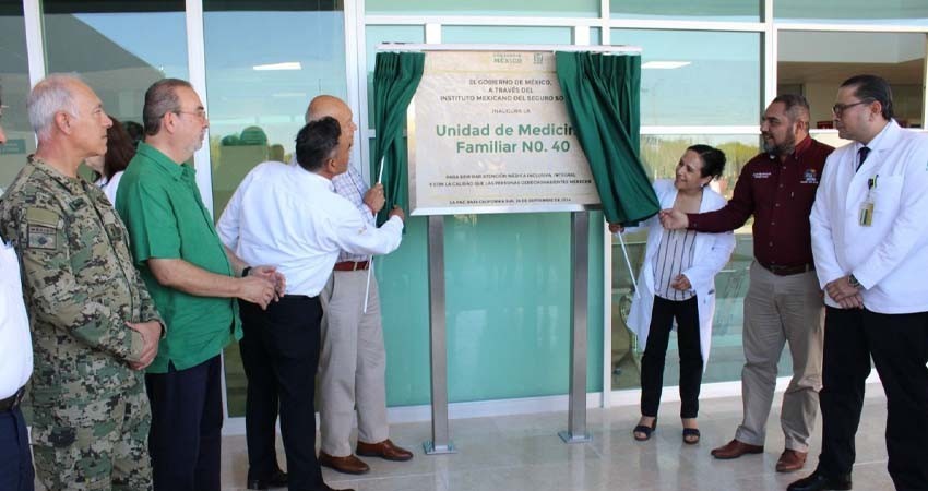 Inauguran IMSS y gobierno de BCS Unidad de Medicina Familiar No. 40