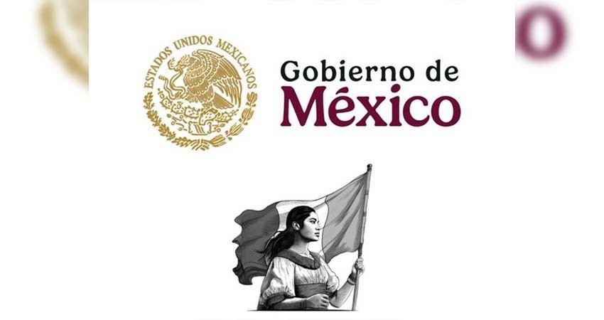 Sheinbaum presenta el emblema del Gobierno de México, una joven mexicana
