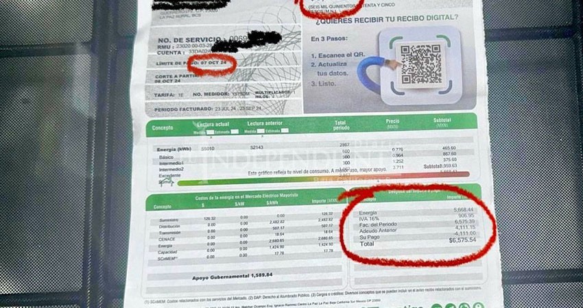 Ciudadanos denuncian que pese a subsidio el costo de la energía eléctrica sigue siendo excesivo