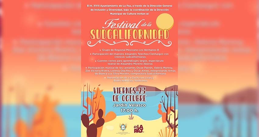 Realizarán Festival por la Sudcalifornidad 2024 en el Jardín Velasco