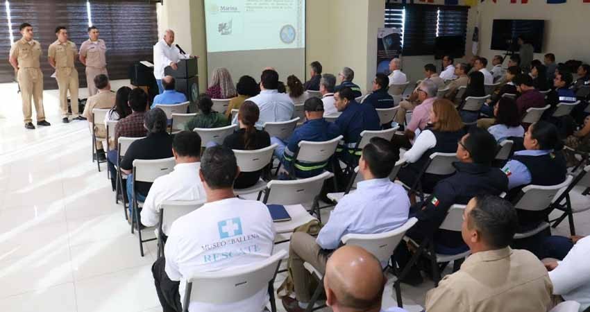 Inaugura Castro Cosío trabajos para el simulacro de atención de derrames de hidrocarburos en la bahía de La Paz