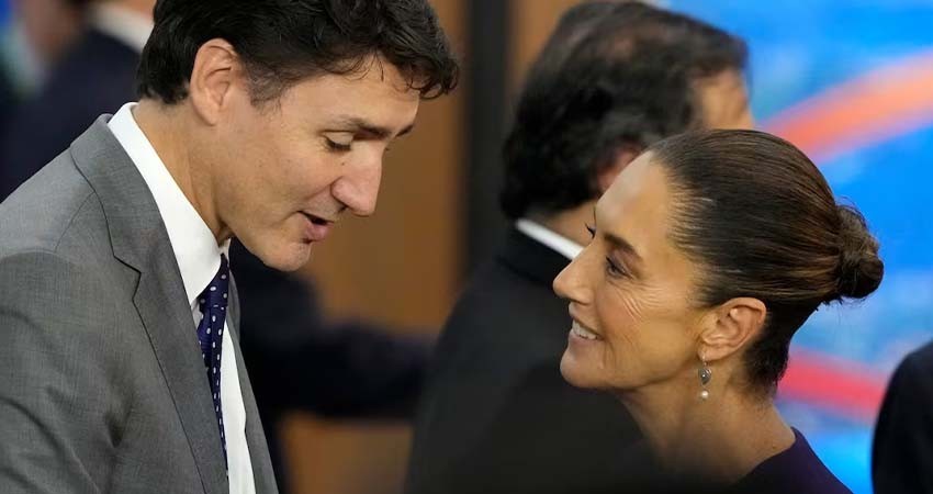 Sheinbaum asegura que Trudeau "no está de acuerdo" en sacar a México del T-MEC