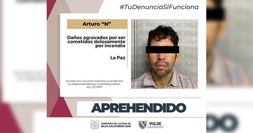 Aprehenden a “El Gansi”, imputado por el delito de daños cometidos por incendio