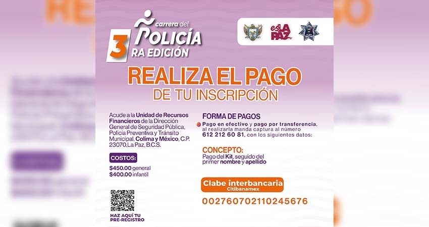 Continúan abiertas las inscripciones para la Carrera del Policía 2024