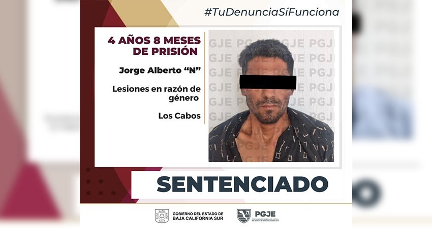 Sentencia a más de 4 años de prisión a Alberto “N” por el delito de lesiones en razón de genero