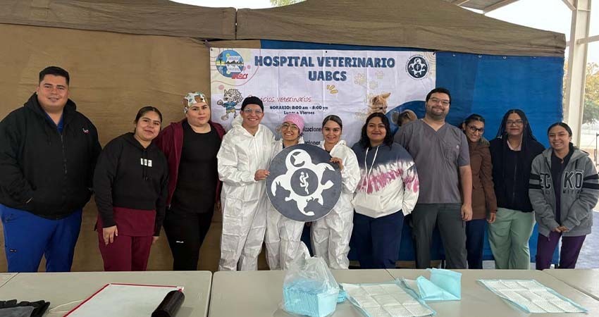 Participa UABCS en la campaña de esterilización canina y felina en Álvaro Obregón, Vizcaíno