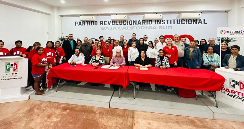 Se registran fórmulas para renovar las dirigencias Municipales del PRI en BCS
