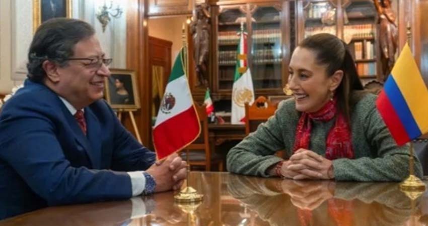 Sheinbaum respalda visión de extender al TMEC a Latinoamérica tras visita de Petro