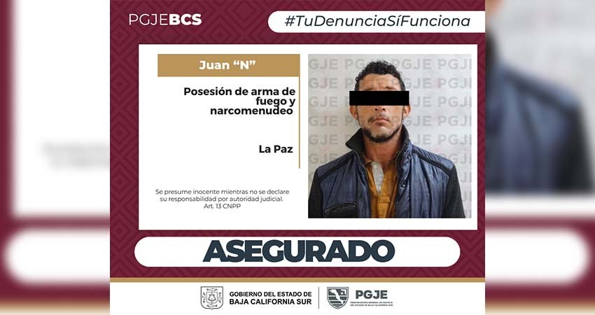 Detienen a “El Hass” en posesión de droga y un arma de fuego en La Paz