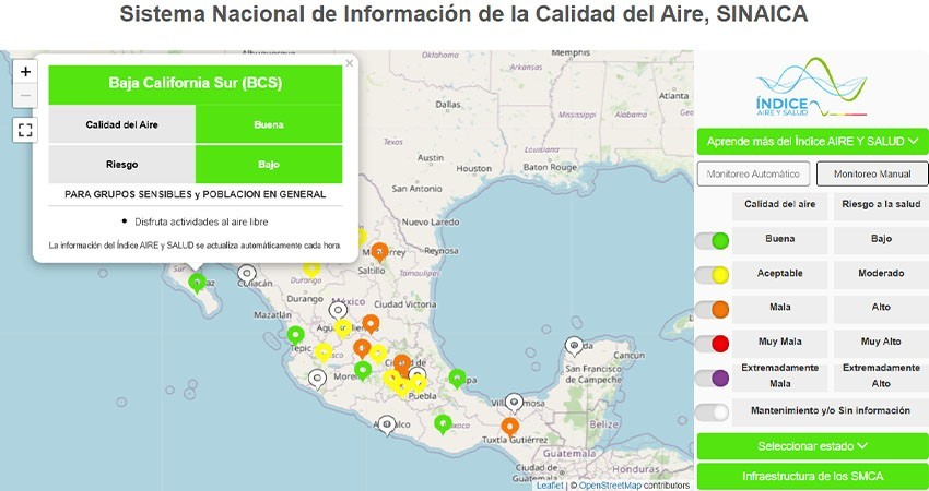 Disponible para consulta la información para la medición de calidad del aire: SEPUIMM