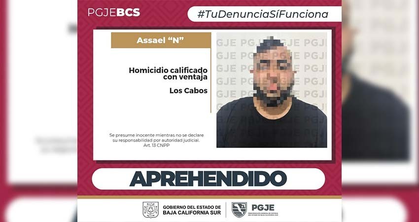 Aprehenden a Assael “N” prófugo de la justicia imputado por homicidio calificado con ventaja y traición