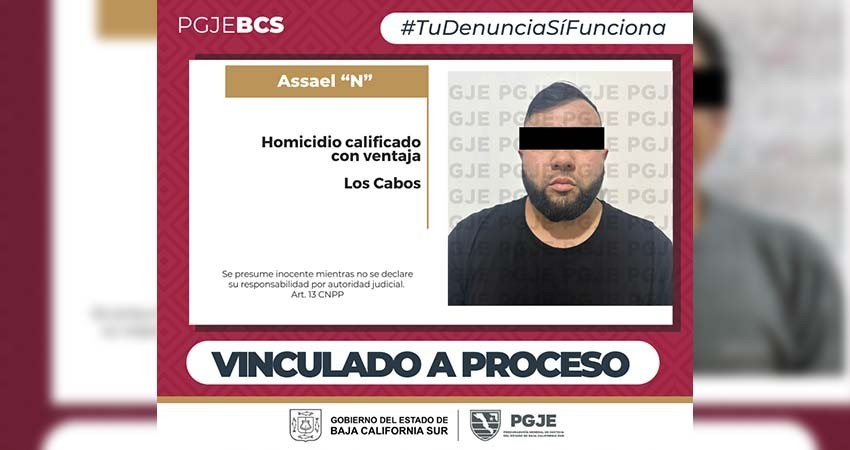Quedó en prisión preventiva Assael “N” por homicidio calificado con ventaja y traición en CSL