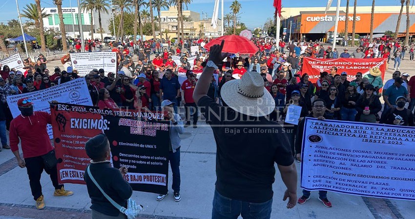 Confirma Magisterio en BCS paro estatal; exigen reforma integral al ISSSTE