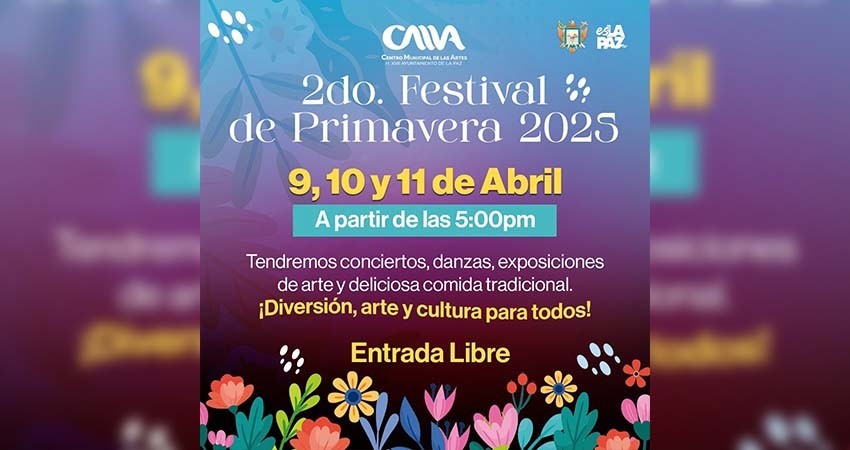 Invita Gobierno Municipal de La Paz al Segundo Festival de Primavera 2025