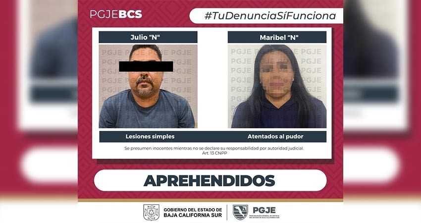 Fueron aprehendidas dos personas por diversos delitos