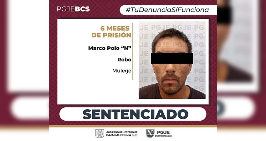 A seis meses de prisión es sentenciado marco polo por el robo de una caja de Pick Up