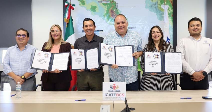 Acuerdan ICATEBCS y SSPE un convenio para reforzar las habilidades de la corporación estatal