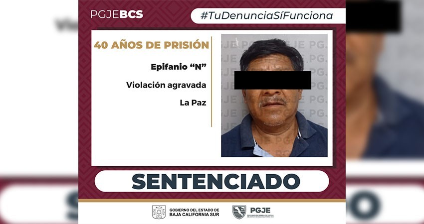 Sentencian a 40 años de prisión al culpable de dos cargos violación agravada