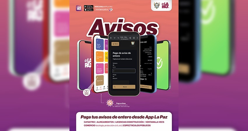 Ayuntamiento de La Paz facilita el pago de trámites y servicios en línea