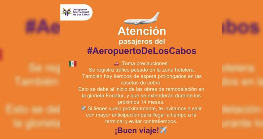 Confirman pérdida de vuelos por congestiones viales en Los Cabos; “Afectará a turismo”: Salicrup