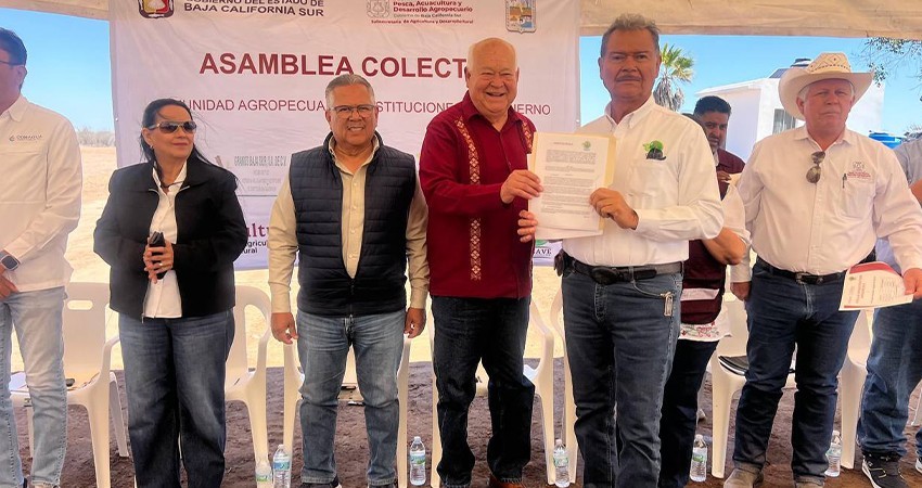 Reitera el gobernador Castro Cosío compromiso con productores pecuarios durante gira de traba-jo en Comondú