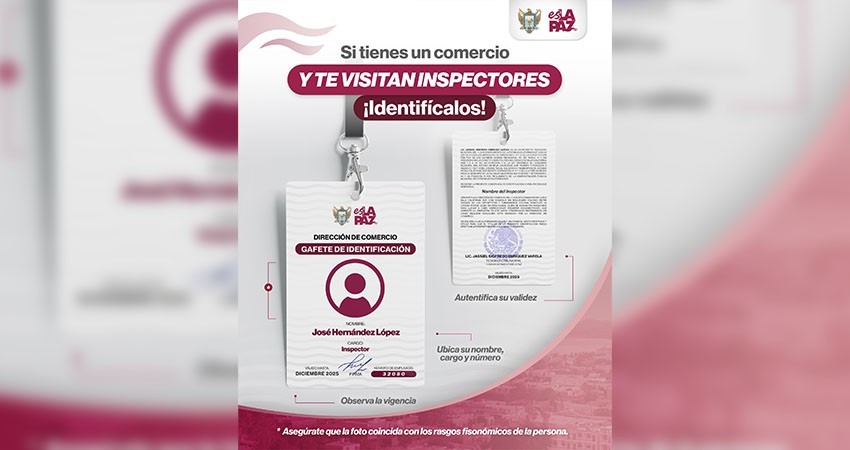 Ayuntamiento de La Paz refuerza transparencia en la identificación de inspectores de comercio