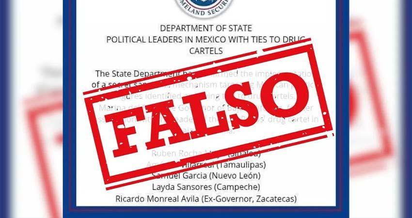 Embajadas de México y EE.UU. desmienten supuesta lista que vincula a políticos mexicanos con cárteles