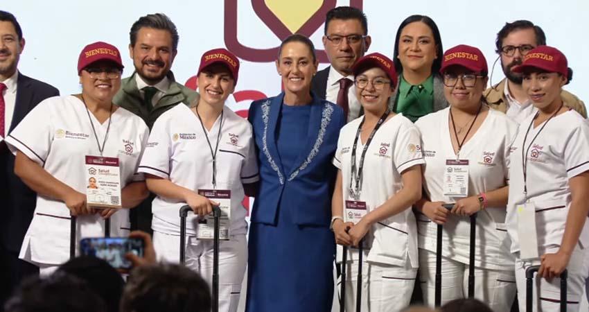 Sheinbaum da 'banderazo' nacional del programa 'Salud Casa por Casa'