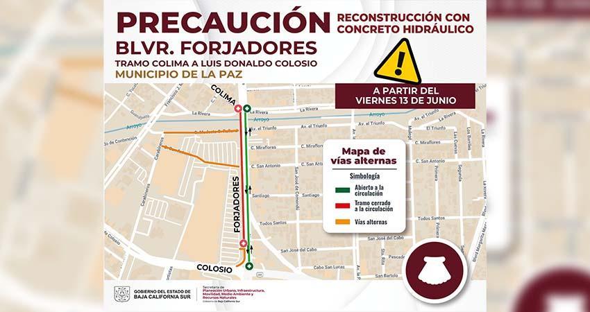 Anuncia el Gobierno del Estado la reconstrucción del bulevar Forjadores