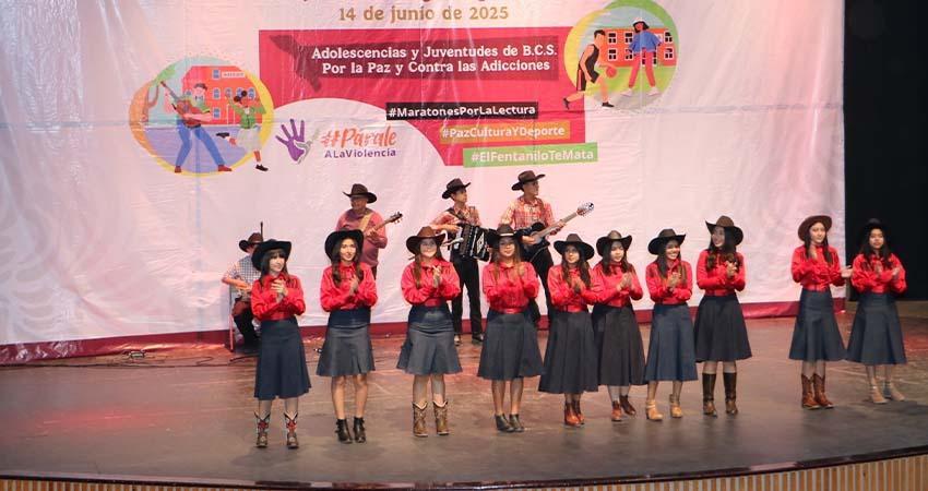 Asisten más de mil estudiantes a Jornada por la Paz y contra las Adicciones