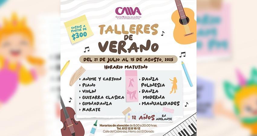 Invitan a talleres de verano en el Centro Municipal de las Artes