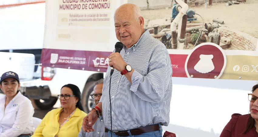 Entrega Gobernador de BCS rehabilitación de la estación de bombeo de aguas residuales en Ciudad Insurgentes