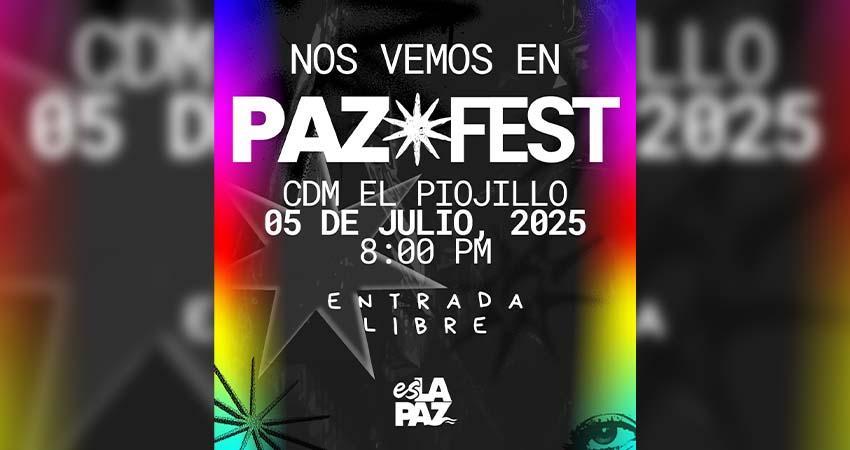Presentan la cartelera completa del Paz Fest 2025, festival de la diversidad