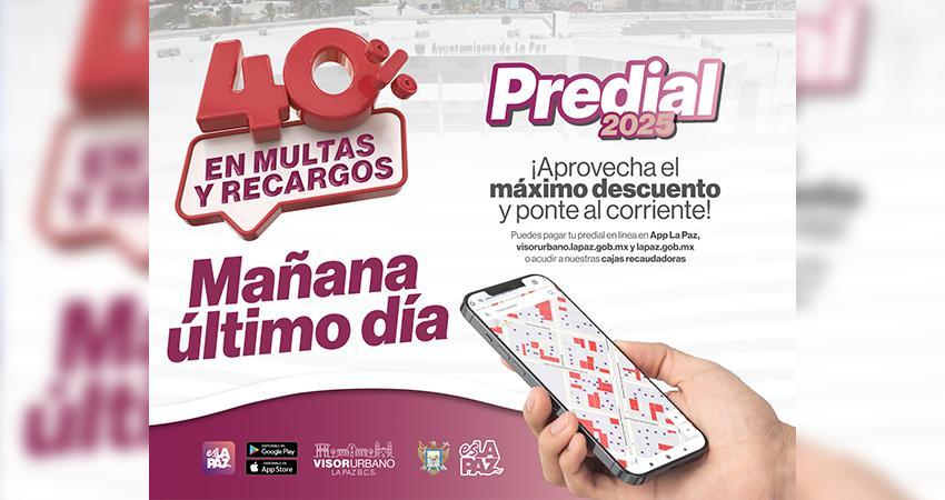 Este martes, último día del 40% de descuento en multas y recargos del impuesto predial
