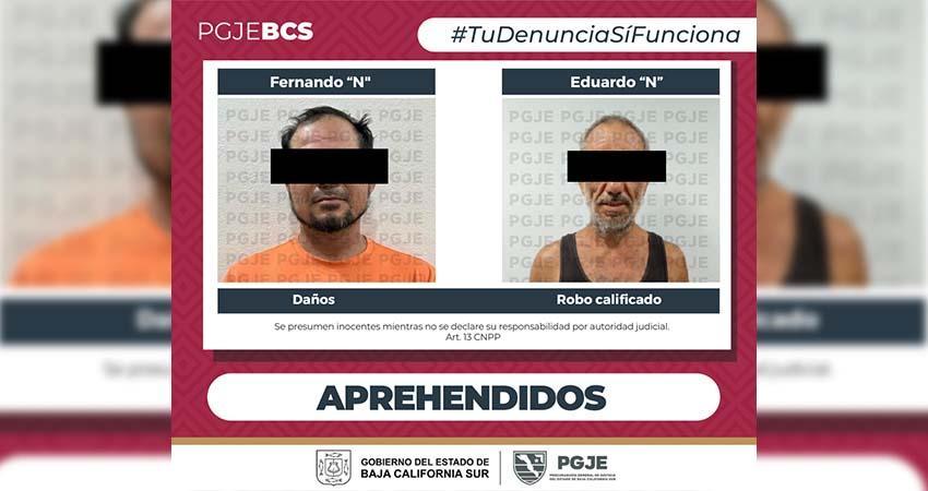 Aprehende PGJE a dos personas en Loreto