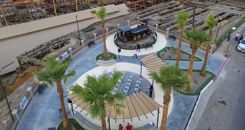Entrega la alcaldesa Edith Aguilar rehabilitación del Parque Fundición en Santa Rosalía