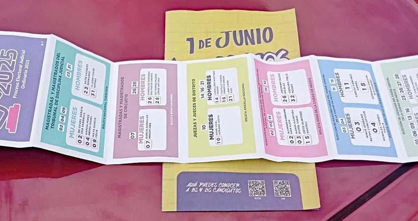 INE aprueba multas a candidaturas ganadoras en elección judicial que aparecieron en acordeones