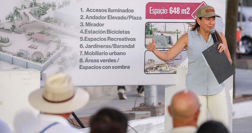 Anuncia Milena Quiroga la construcción de un mirador en Colina de la Cruz