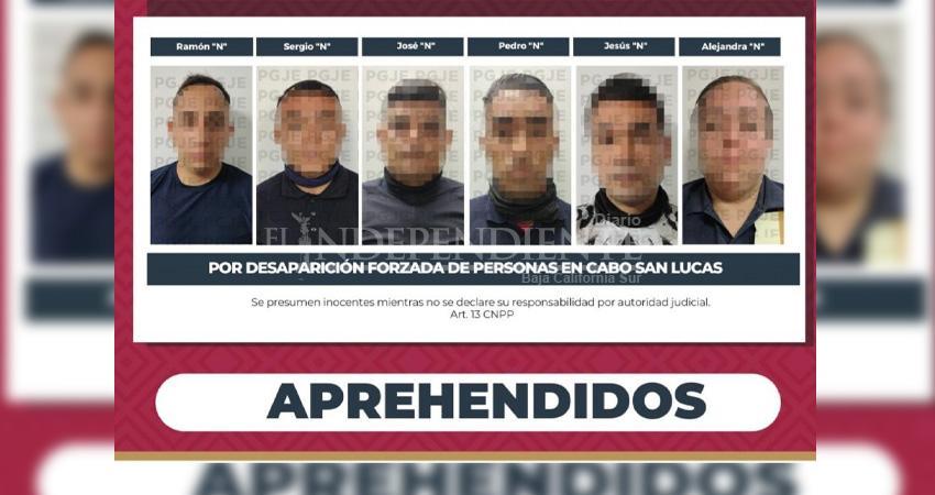 Son aprehendidos 6 personas por el delito de desaparición forzada en Los Cabos