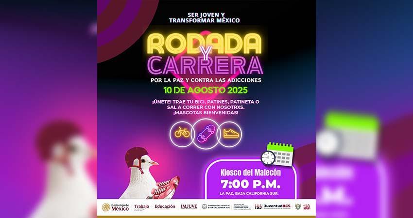 Todo listo para la carrera “Rodada y Carrera por la Paz y contra las Adicciones”