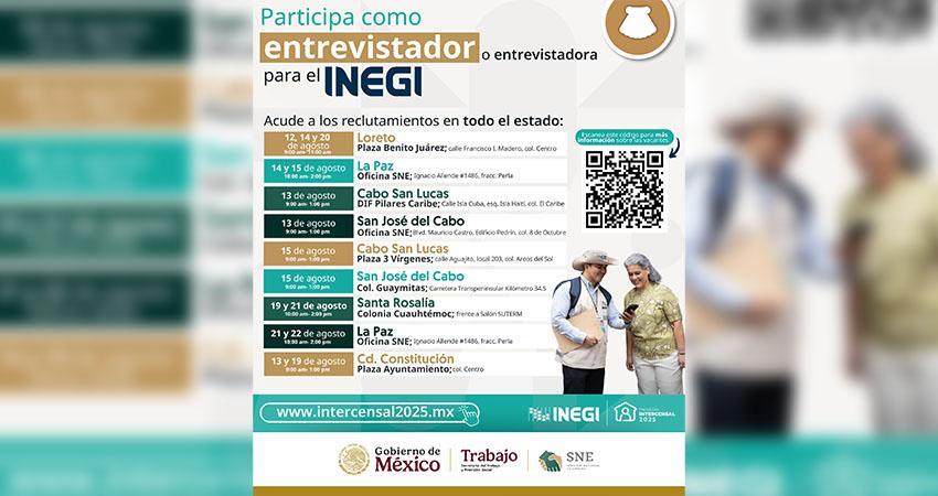 Oportunidad Laboral: STByDS invita a Integrarse a Proyectos del INEGI en Baja California Sur