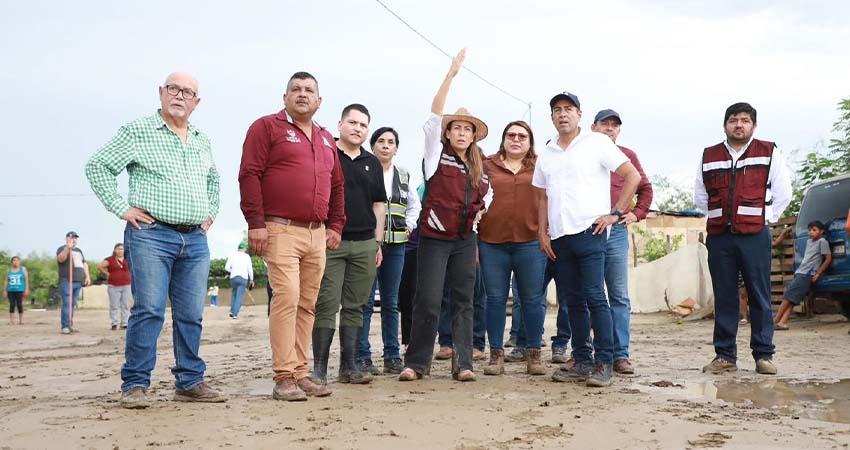 Supervisa Milena Quiroga afectaciones en la delegación de El Carrizal