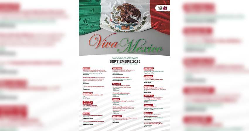 Conoce las actividades programadas por el Ayuntamiento de La Paz por el mes de septiembre