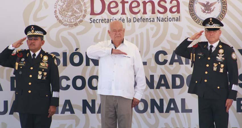 Gobernador Castro Cosío preside la ceremonia de posesión del nuevo Coordinador de la Guardia Nacional en BCS