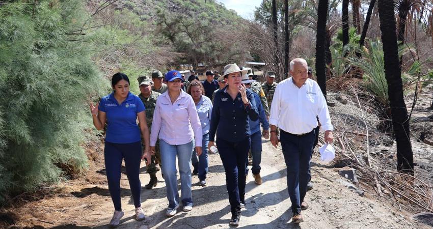 Recorre gobernador Castro Cosío zonas afectadas en San Ignacio y reitera apoyo total a las familias